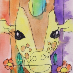 Giraffe Rainbow - Aniston Corsley